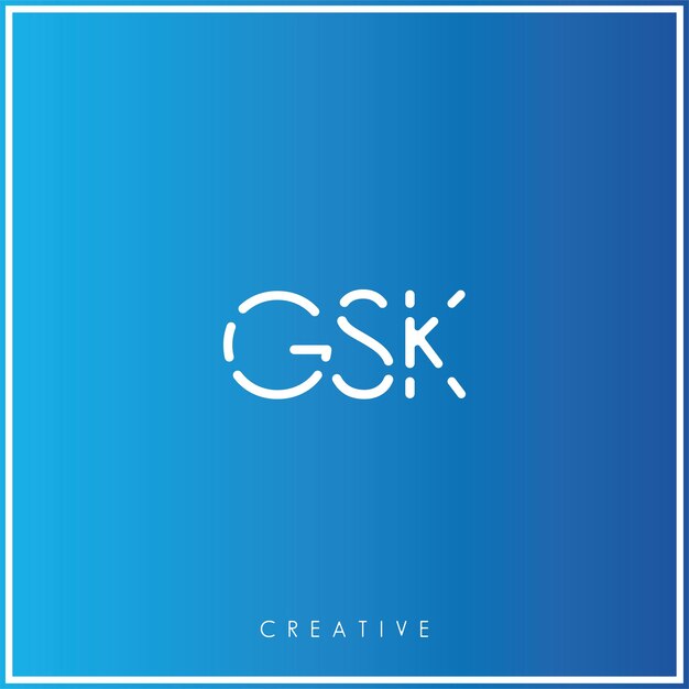 GSK Premium Vector último diseño de logotipo diseño creativo logotipo vector ilustración monograma logotipo mínimo