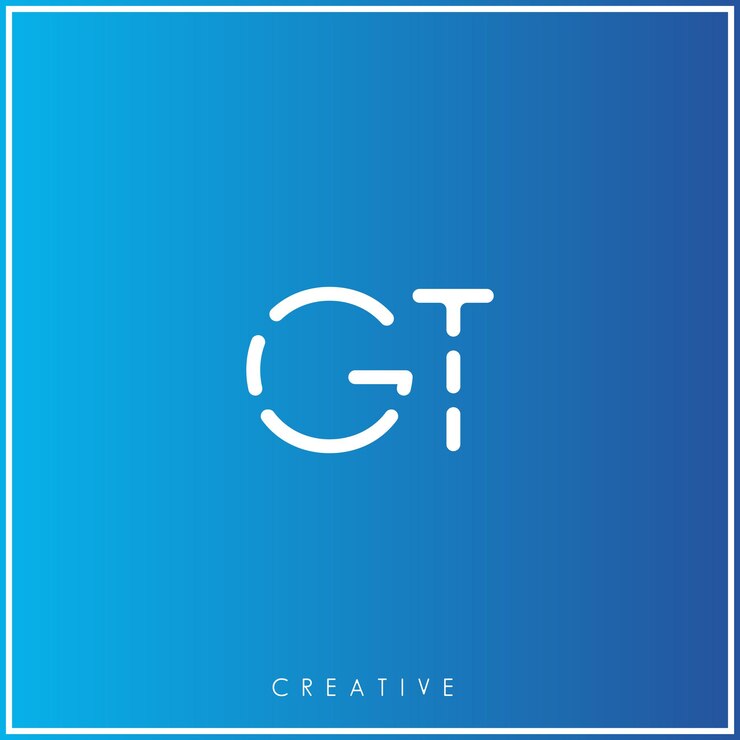 GT Creative último diseño del logotipo Premium Vector Creative Logo Vector Ilustración letras del logotipo Logotipo