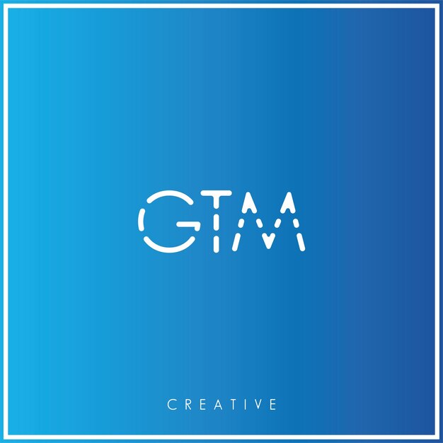 GTM Premium Vector último diseño de logotipo diseño creativo logotipo vector ilustración monograma logotipo mínimo