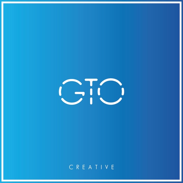 GTO Premium Vector último diseño de logotipo diseño creativo logotipo vector ilustración monograma logotipo mínimo