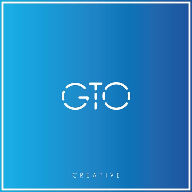 GTO Premium Vector último diseño de logotipo diseño creativo logotipo vector ilustración monograma logotipo mínimo