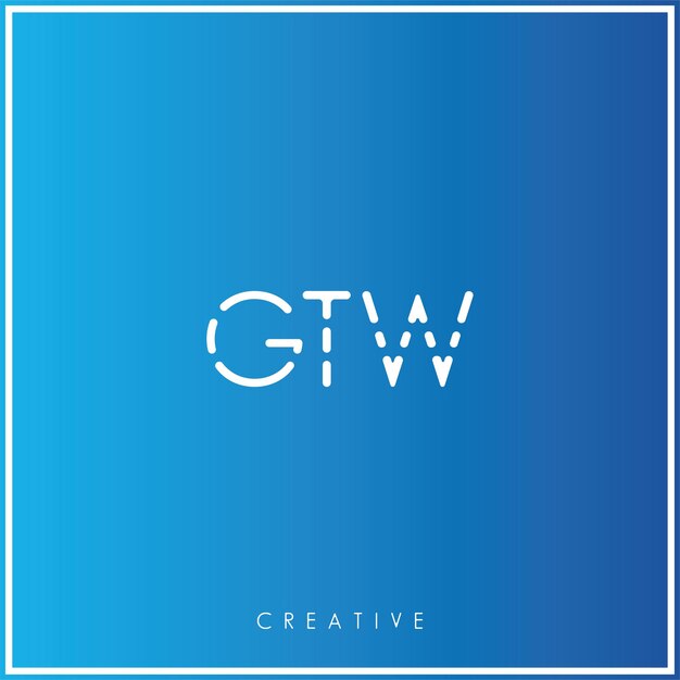 GTW Premium Vector último diseño de logotipo diseño creativo logotipo vector ilustración monograma logotipo mínimo