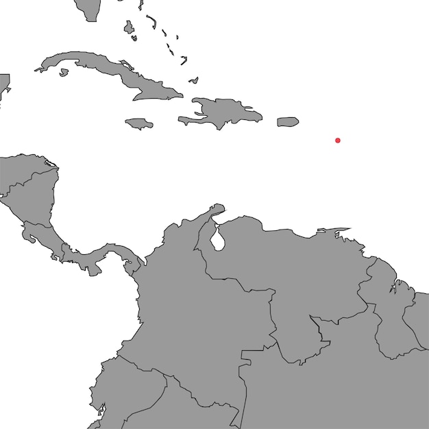 Guadalupe en el mapa del mundo ilustración vectorial
