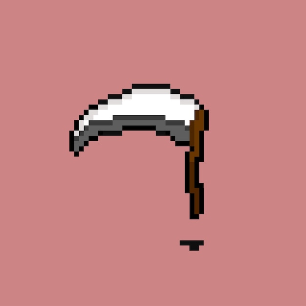 guadaña con estilo pixel art