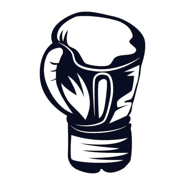 Guantes de boxeo diseño vectorial de estilo monocromo