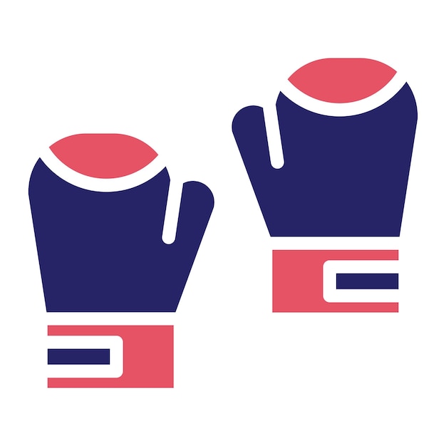 Guantes de boxeo Ilustración del icono vectorial del conjunto de iconos deportivos