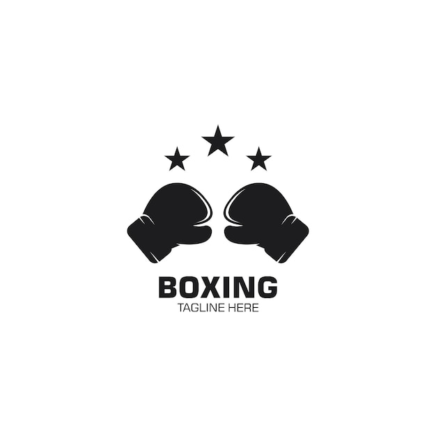 Guantes de boxeo logo vector icono ilustración
