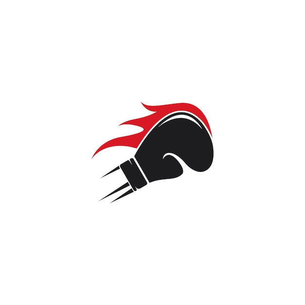 Guantes de boxeo logo vector icono ilustración
