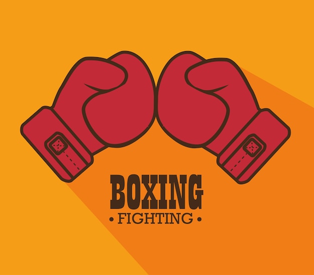 guantes de boxeo ponche aislado