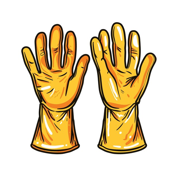 Vector guantes dibujos animados aislados en fondo transparente hd png