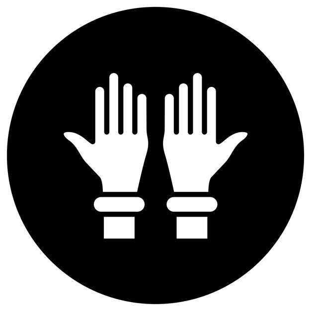 Guantes de plástico Ilustración del diseño del icono vectorial