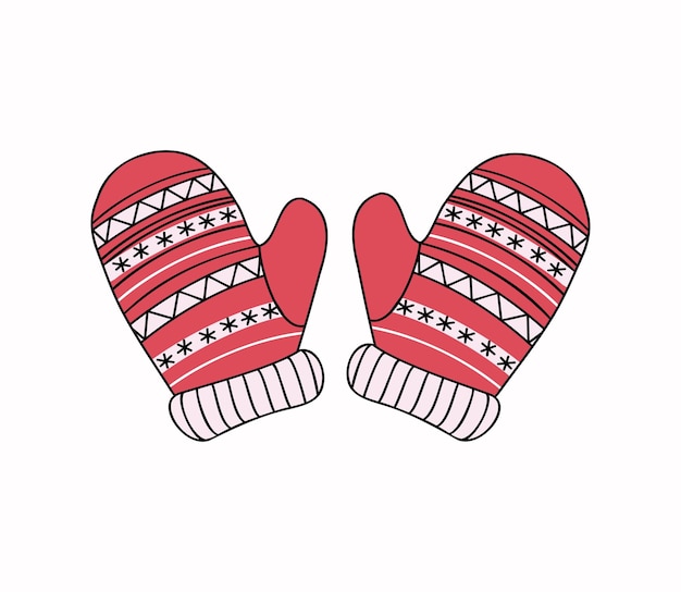 Guantes de punto Adorno navideño Ropa de punto cálida y acogedora Artesanía hecha a mano