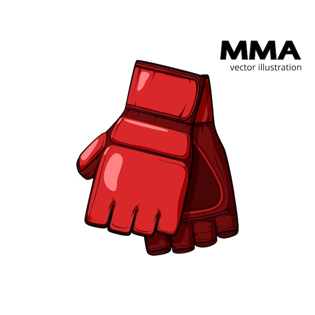 Guantes rojos de mma