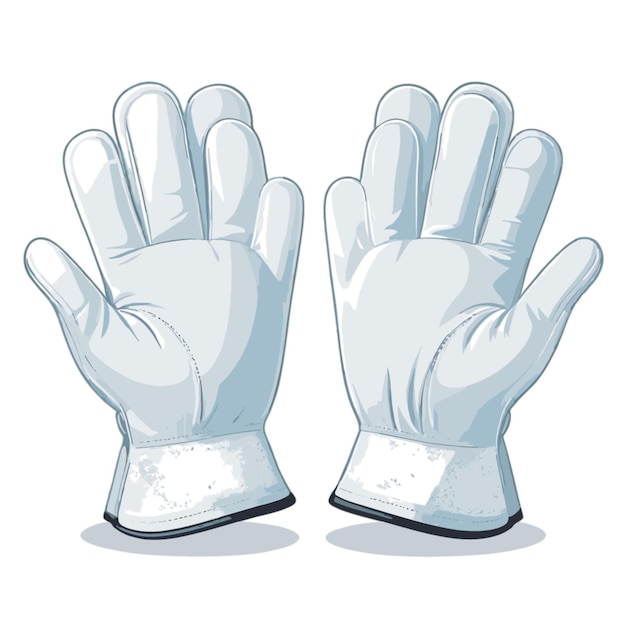 Vector guantes vectoriales sobre un fondo blanco