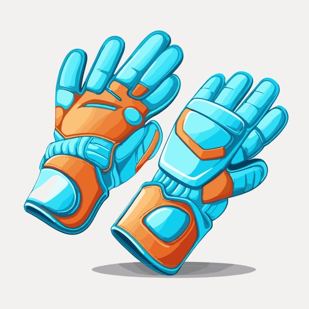 Vector guantes vectoriales sobre un fondo blanco