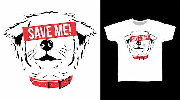 Vector guardar el diseño de la camiseta del perro