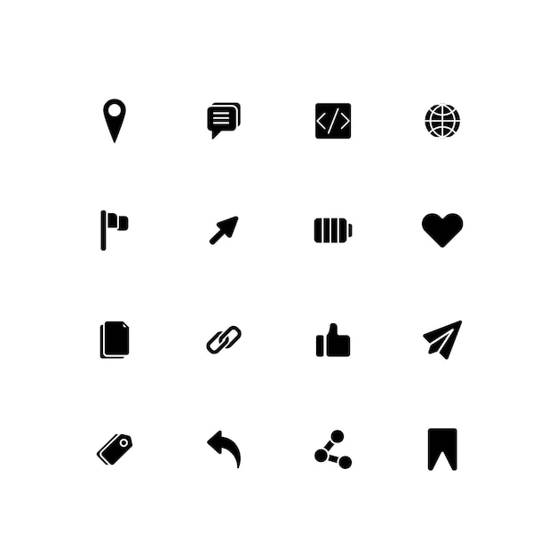 guardar ubicación cursor amor compartir Web y App Icon Set