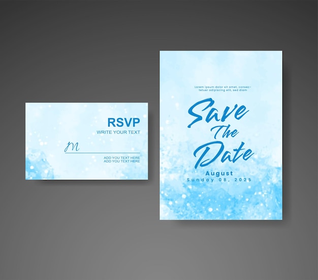 Guarde la fecha con el diseño de fondo de acuarela para su invitación