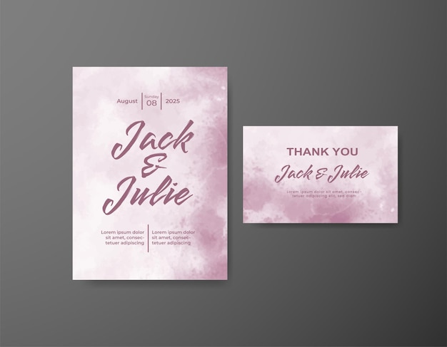 Guarde la fecha con el diseño de fondo de acuarela para su invitación