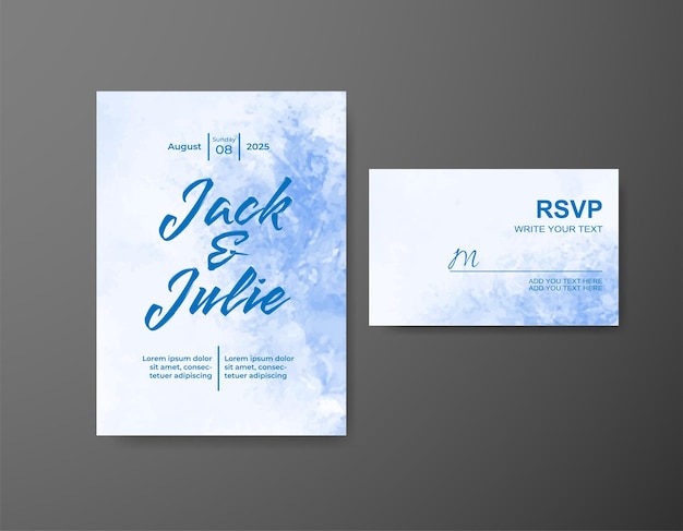 Guarde la fecha con el diseño de fondo de acuarela para su invitación