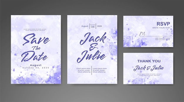 Guarde la fecha con el diseño de fondo de acuarela para su invitación