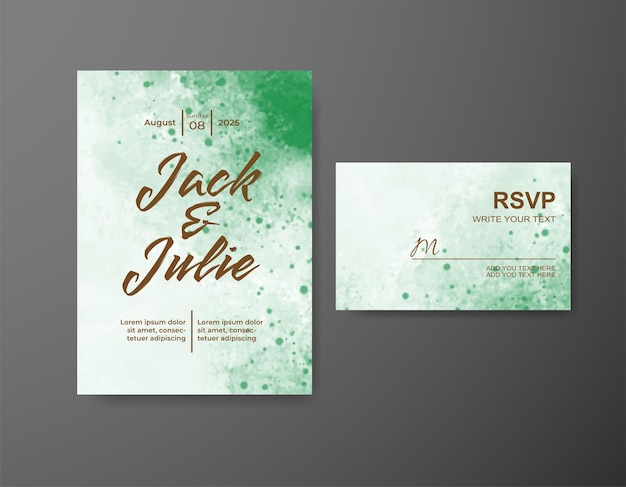 Guarde la fecha con el diseño de fondo de acuarela para su invitación