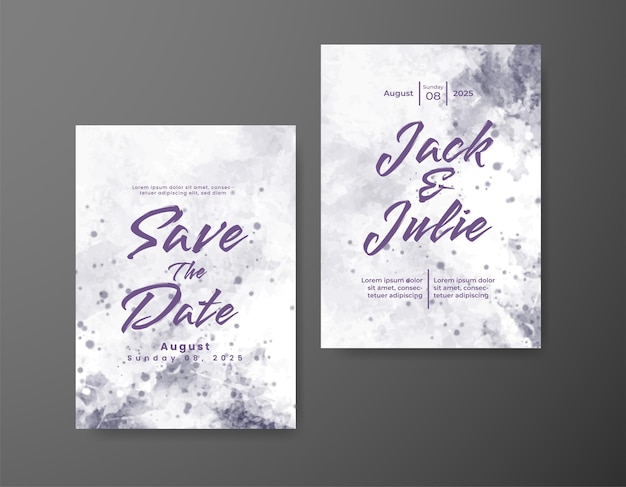 Guarde la fecha con el diseño de fondo de acuarela para su invitación