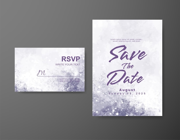 Guarde la fecha con el diseño de fondo de acuarela para su invitación