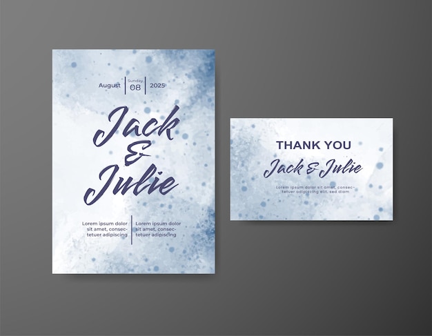 Guarde la fecha con el diseño de fondo de acuarela para su invitación