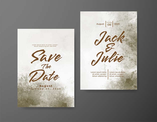 Guarde la fecha con el diseño de fondo de acuarela para su invitación