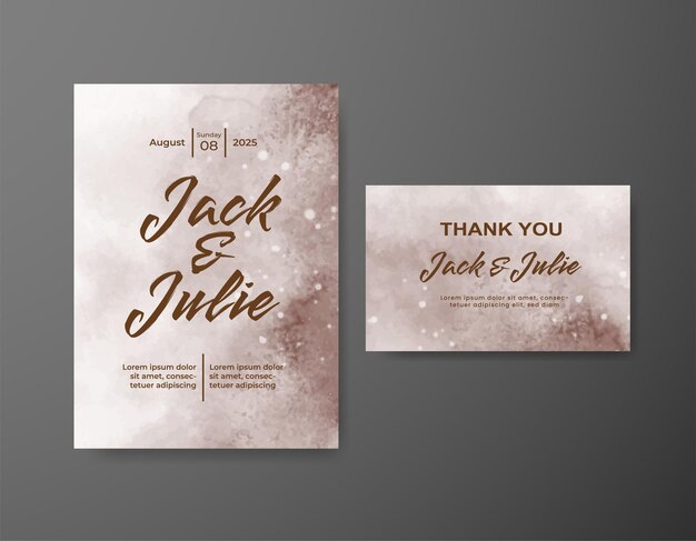 Guarde la fecha con el diseño de fondo de acuarela para su invitación