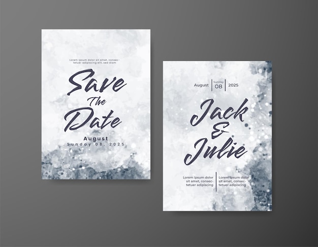 Guarde la fecha con el diseño de fondo de acuarela para su invitación