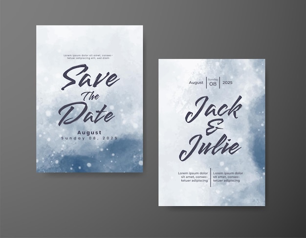 Guarde la fecha con el diseño de fondo de acuarela para su invitación