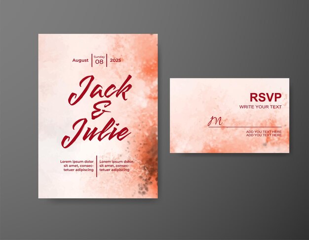 Guarde la fecha con el diseño de fondo de acuarela para su invitación