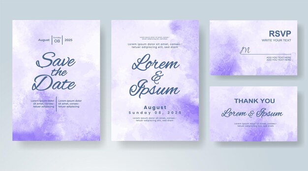 Guarde la fecha con el diseño de fondo de acuarela para su invitación