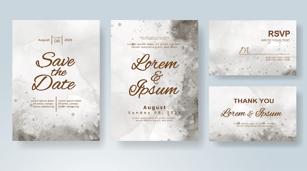 Guarde la fecha con el diseño de fondo de acuarela para su invitación