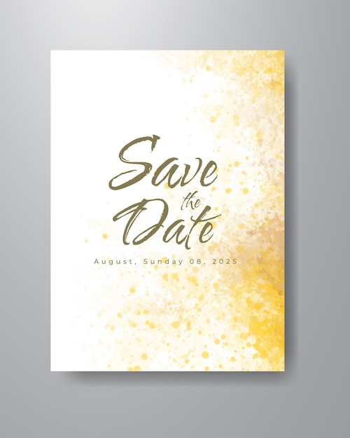 Guarde la fecha con fondo de acuarela. Diseño para su invitación.