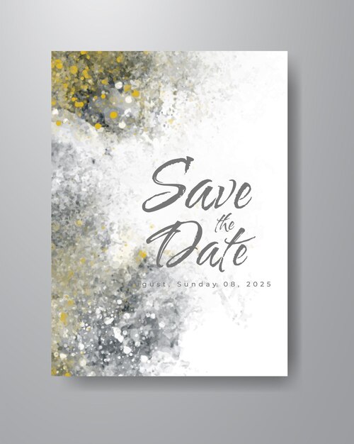 Guarde la fecha con fondo de acuarela. Diseño para su invitación.