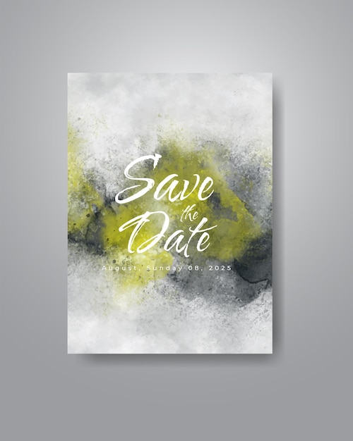 Guarde la fecha con fondo de acuarela. Diseño para su invitación.