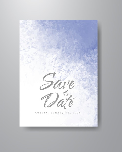 Guarde la fecha con fondo de acuarela. Diseño para su invitación.