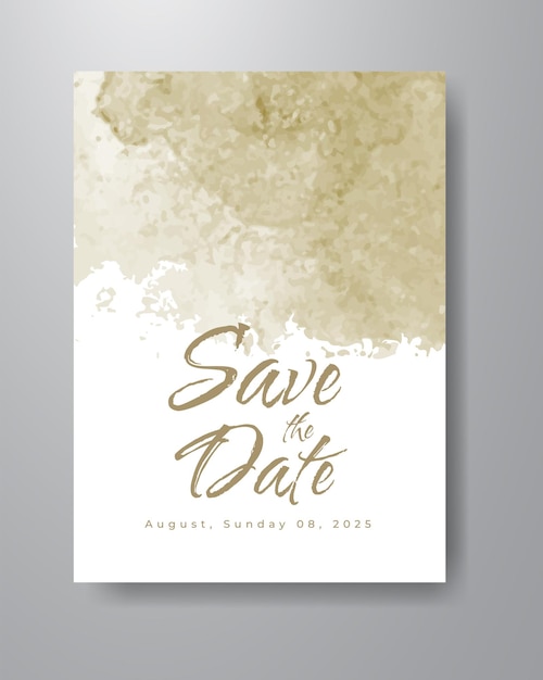 Guarde la fecha con fondo de acuarela. Diseño para su invitación.