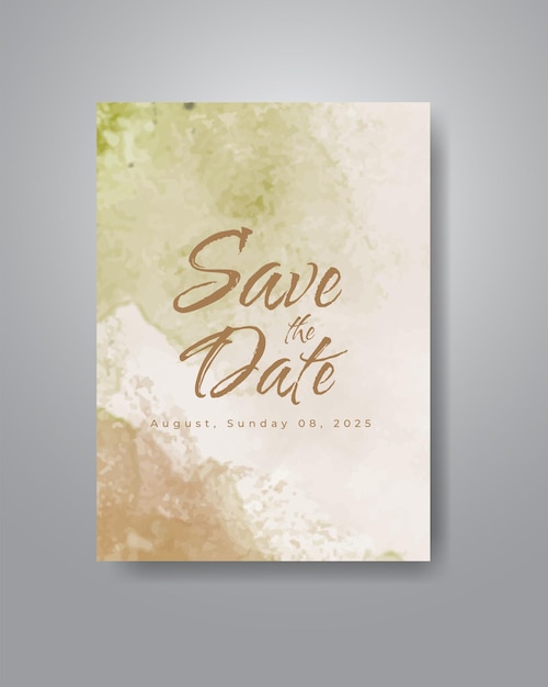 Guarde la fecha con fondo de acuarela. Diseño para su invitación.