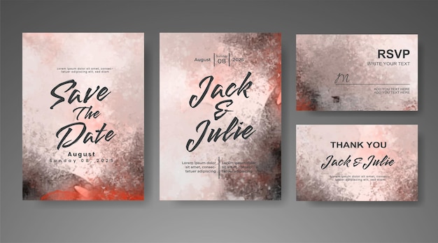 Guarde la fecha con fondo de acuarela Diseño para su invitación
