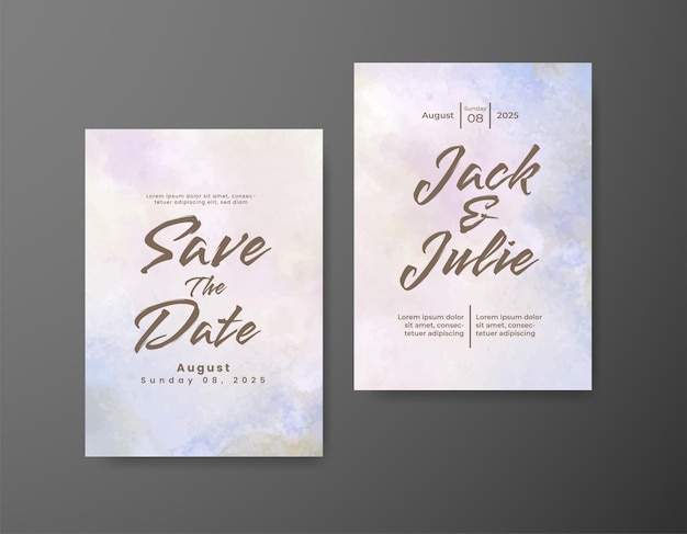 Guarde la fecha con fondo de acuarela Diseño para su invitación