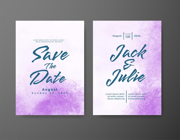 Guarde la fecha con fondo de acuarela Diseño para su invitación