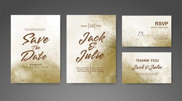 Guarde la fecha con fondo de acuarela Diseño para su invitación