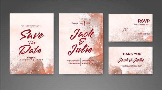 Guarde la fecha con fondo de acuarela Diseño para su invitación