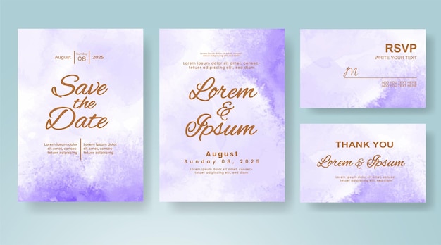 Guarde la fecha con fondo de acuarela Diseño para su invitación