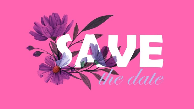 Vector guarde la fecha de la invitación de la boda en el diseño de la plantilla de la tarjeta de estilo botánico con flowe de acuarela