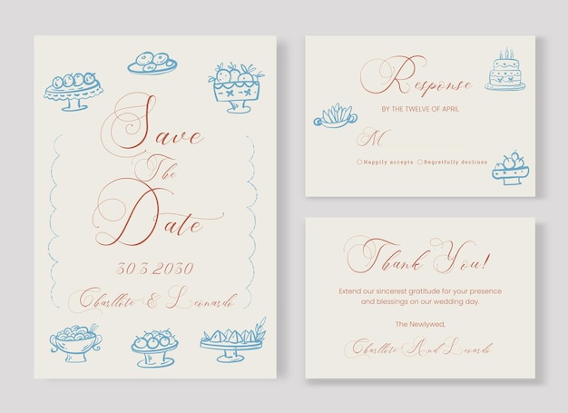 Guarde la fecha Invitación de boda Diseño sencillo y elegante Perfecto para bodas modernas